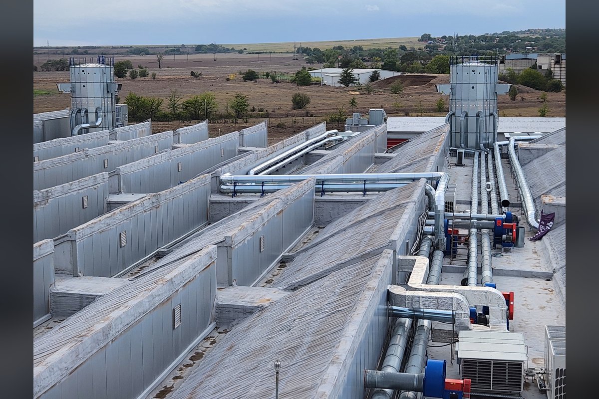 Aspiration system Videnov Furniture Style 2024, Yambol - roof with silos and ductwork